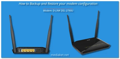 D-LINK DSL-2790U - Backup and Restore settings - screenshot