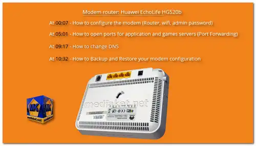 Huawei Echolife HG520b - Setup all in one  screenshot
