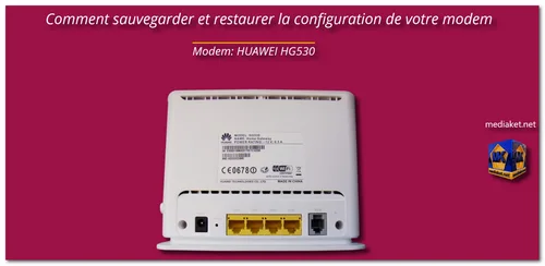 HUAWEI HG530 - Sauvegarde et restauration screenshot