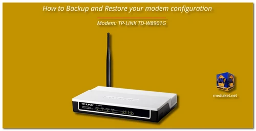 TP-LINK TD-W8901G - Backup and Restore settings - screenshot
