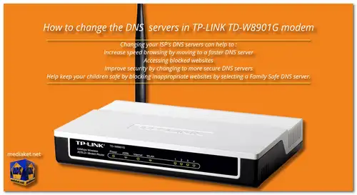 TP-LINK TD-W8901G - How to change DNS screenshot