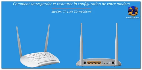 TP-LINK TD-W8968 - Sauvegarde et restauration screenshot