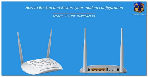 TP-LINK TD-W8968 - Backup and Restore settings - screenshot