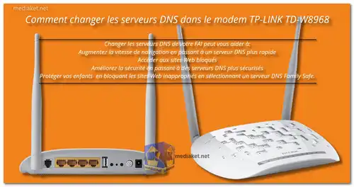 TP-LINK TD-W8968 - changer les DNS - screenshot