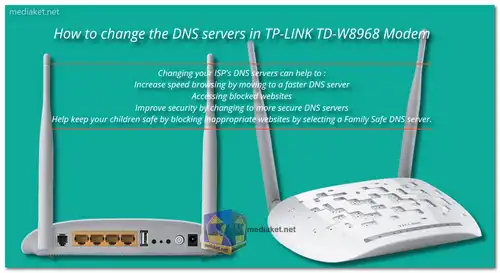 TP-LINK TD-W8968 v4 - How to change DNS - screenshot