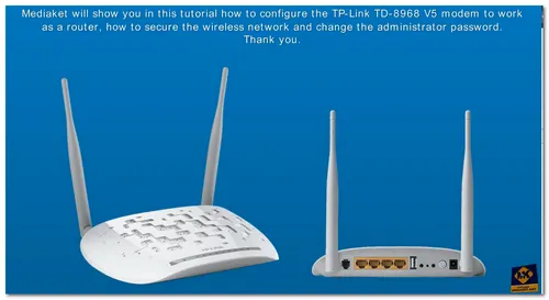 TP-LINK TD-W8968 v5 Modem router Configuration - Screenshot