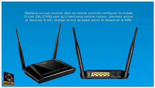 D-LINK DSL-2740U - Configuration du modem - Screenshot