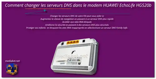 HUAWEI EchoLife HG520b - Change DNS screenshot