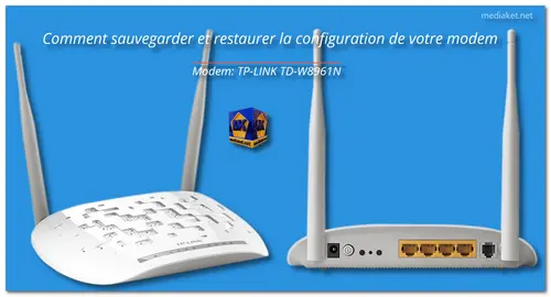 TP-LINK TD-W8961N - Sauvegarde et restauration de la configuration - screenshot