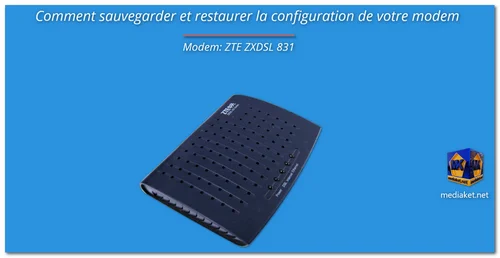 ZTE ZXDSL 831 Sauvegarde et restauration - Capture