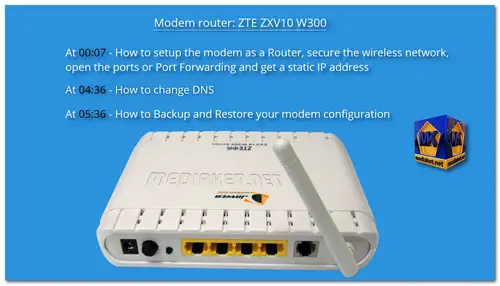 ZTE ZXV10 W300 Configuration - All in 1 screenshot